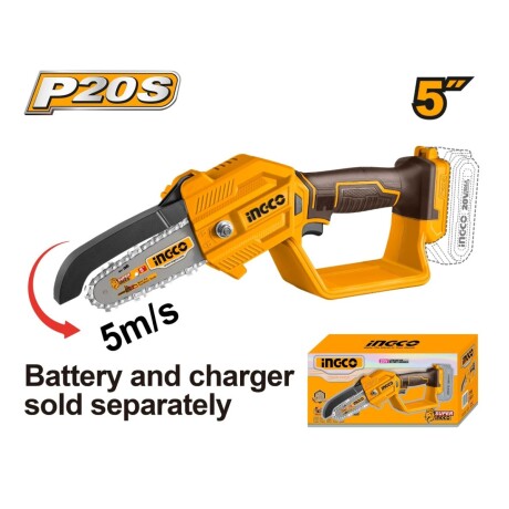 Mini Motosierra a Bateria 20V 5" P20S Ingco CGSLI2058 S/bat S/carg 001