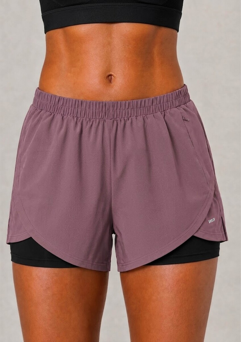 Short Fitness con Calza - Lila 