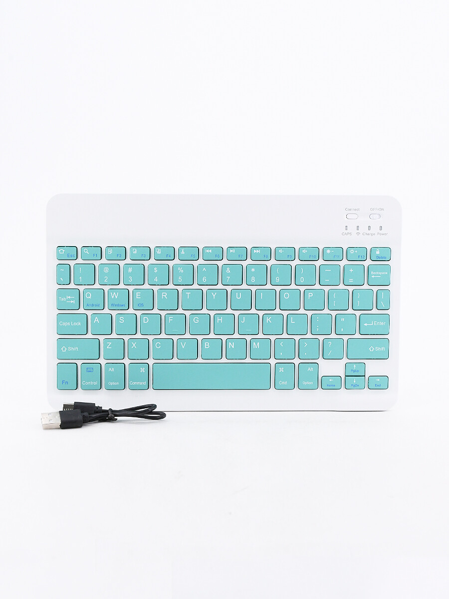 TECLADO INALAMBRICO USB - VERDE AQUA 