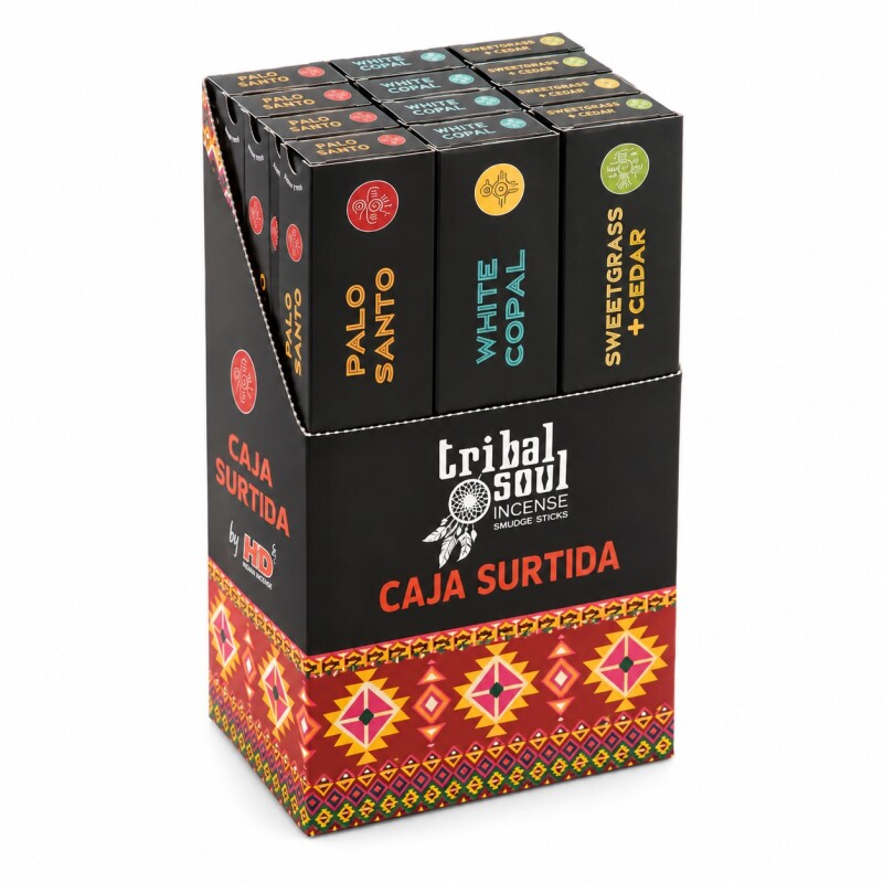 INCIENSO HARI DARSHAN TRIBAL SOUL CAJA X12 Caja Surtida