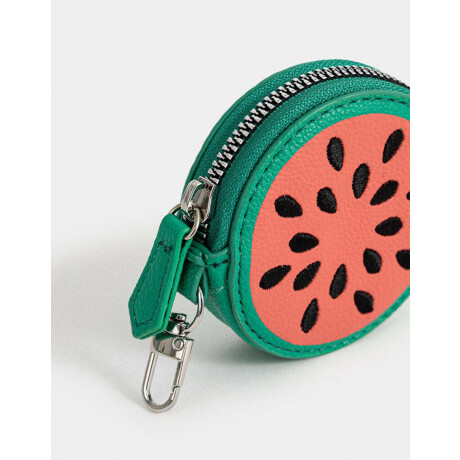 Monedero Cuerina Fruta Combinacion Tricolor