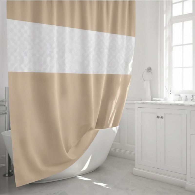 Cortina de baño 180 x 200 BEIGE
