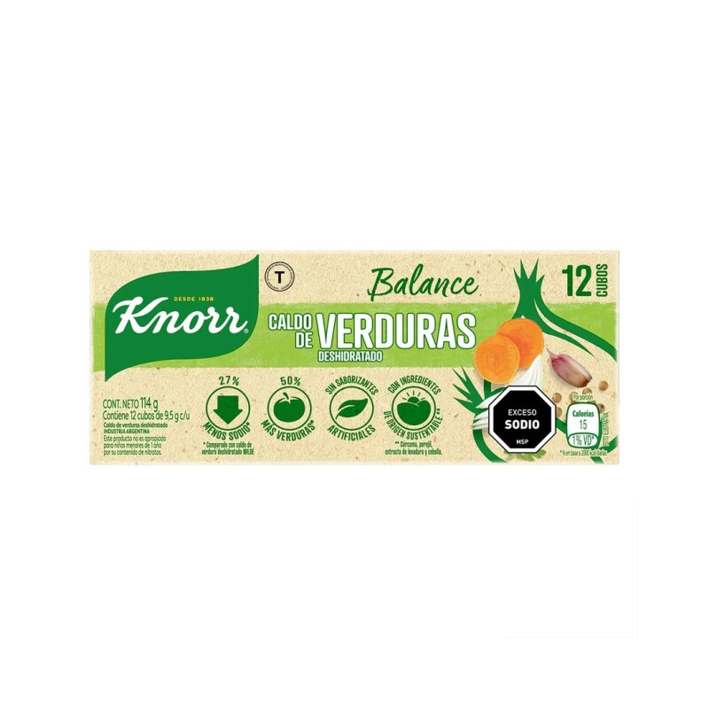 CALDO KNORR 12UNI VERDURAS Caldo Knorr 12uni Verduras
