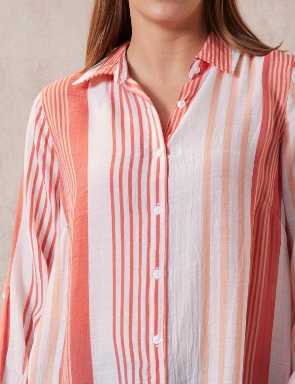Camisa Larga MULTI/ANARANJADO
