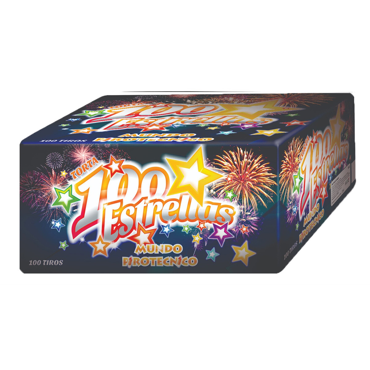 TORTA MUNDO PIROTECNICO 100 Tiros - 100 ESTRELLAS 
