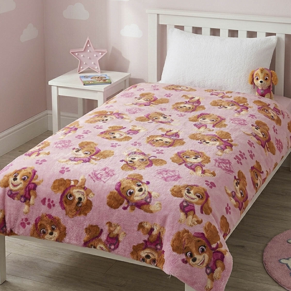 Frazada Coral Infantil 1 Plaza 150 x 200 cm - Paw Patrol 