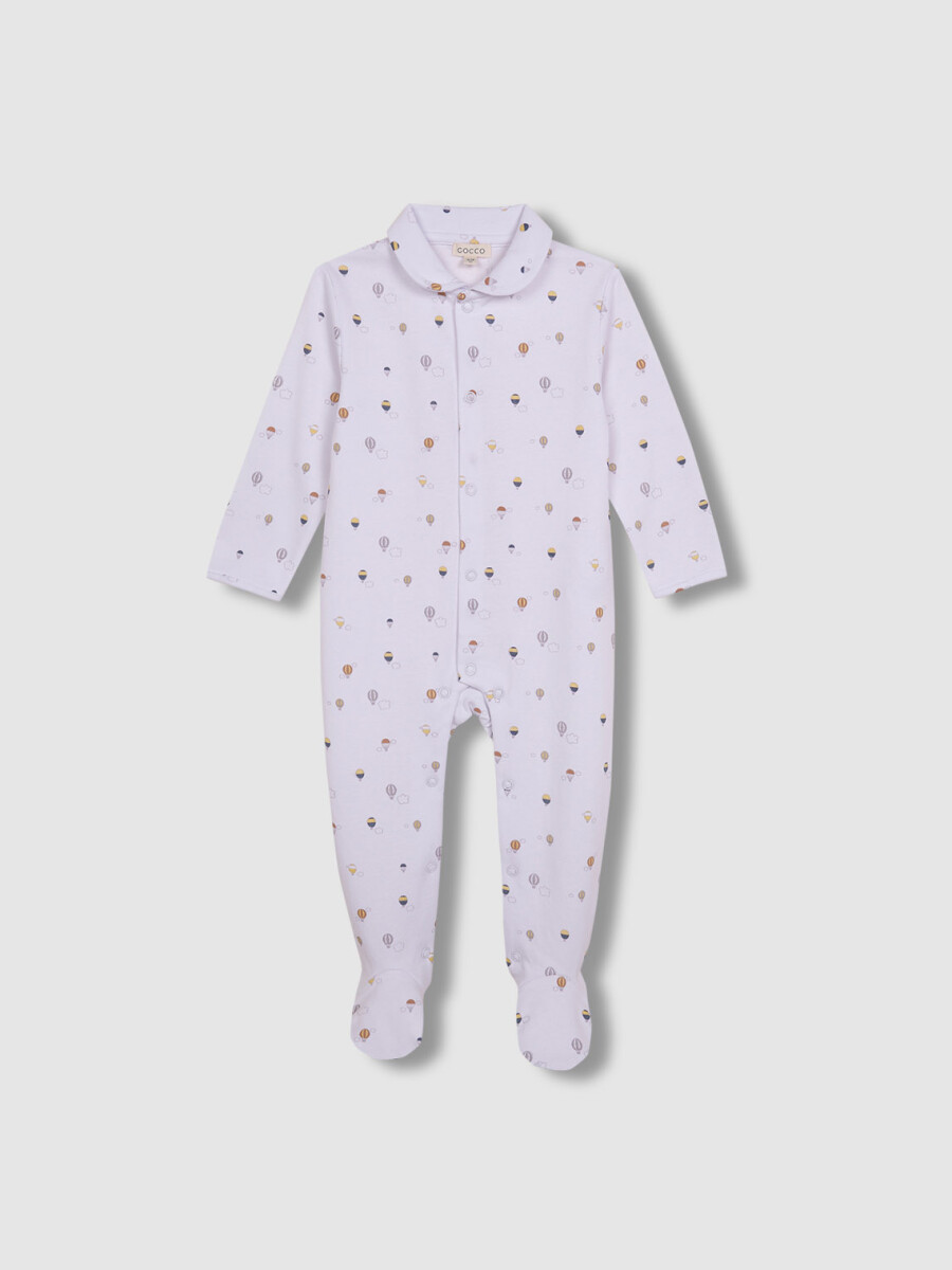 Pijama Print Globos Blanco Optico