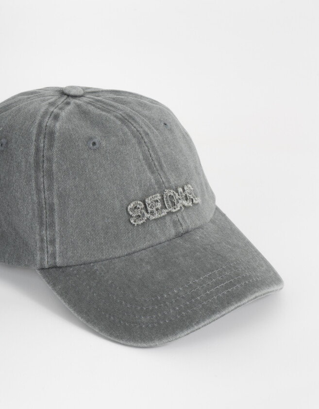 Caps Gorra Denim Bordada - Gris Claro