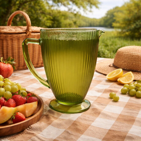 Jarra de Vidrio Diseño Line Verde