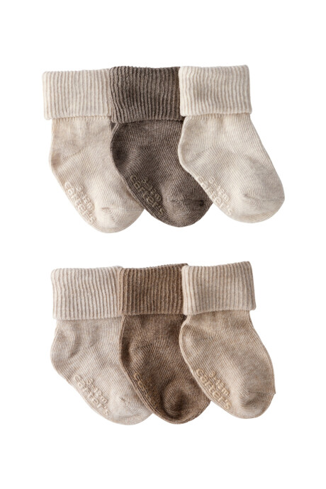 Pack seis pares de medias de algodón, con puños Sin color