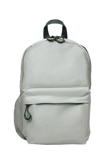 Mochila oxford c/porta botella Gris plata