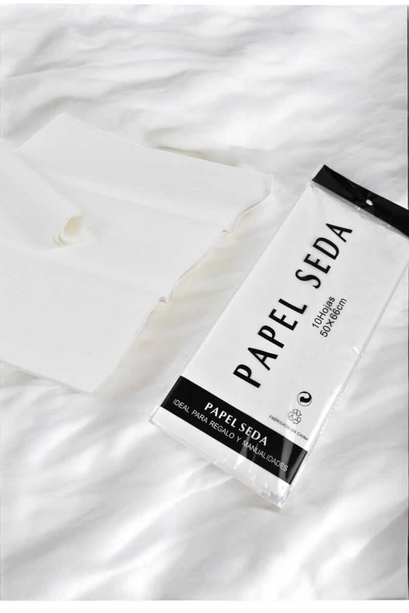 Papel seda 50x66 cm. paquete x 10 - BLANCO 