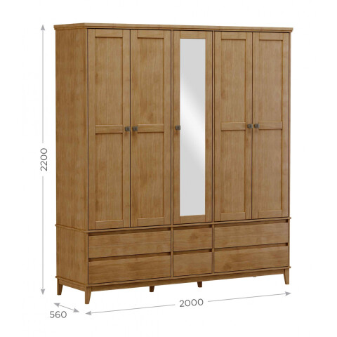 FINESTRA- ROPERO 5 PUERTAS 6 CAJONES REF 2804 FINESTRA- ROPERO 5 PUERTAS 6 CAJONES REF 2804