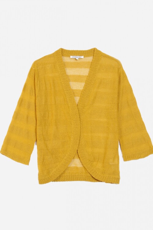 Cardigan rayado AMARILLO