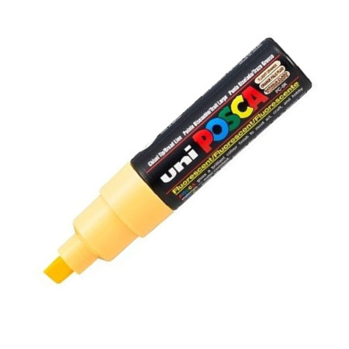MARCADOR UNI POSCA 8 MM AMARILLO FLUO 