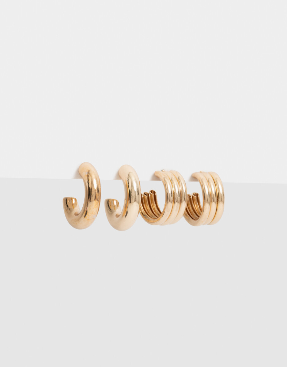 Set De Argollas Chunky 