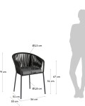 Silla Yanet cuerda y patas de acero galvanizado