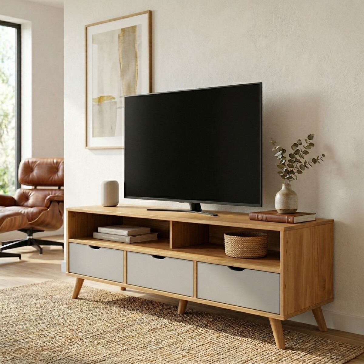 Rack 3 Cajones Madera - Linea Dublin 