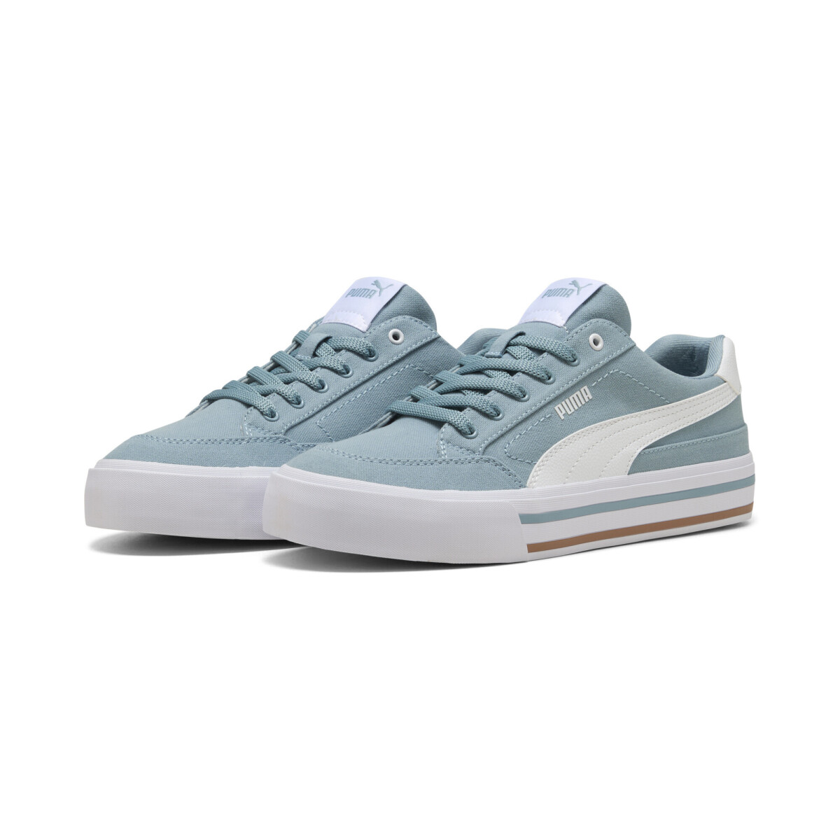 Championes Puma Court Classic Vulc FS Mujer 396353 35 - Verde Agua-blanco 