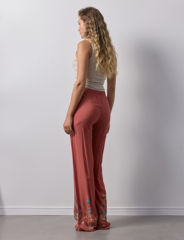 Pantalon Bordado TERRACOTA