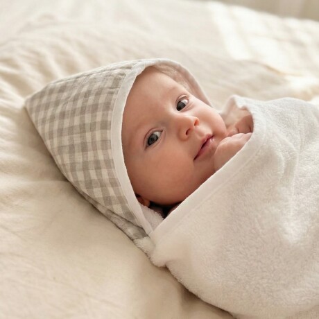 Toallón Niños Vichy Gris