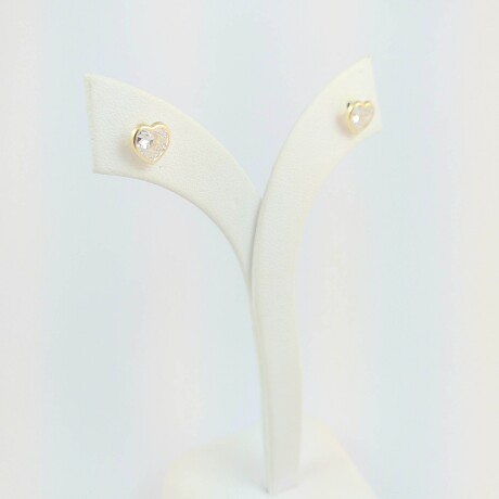 Caravanas de oro 10 Ktes, con circonia. Caravanas de oro 10 Ktes, con circonia.