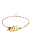 COLLAR BAÑADO EN ORO 18K CON MOSQUETÓN ENTRELAZADO GRANDE Colgante