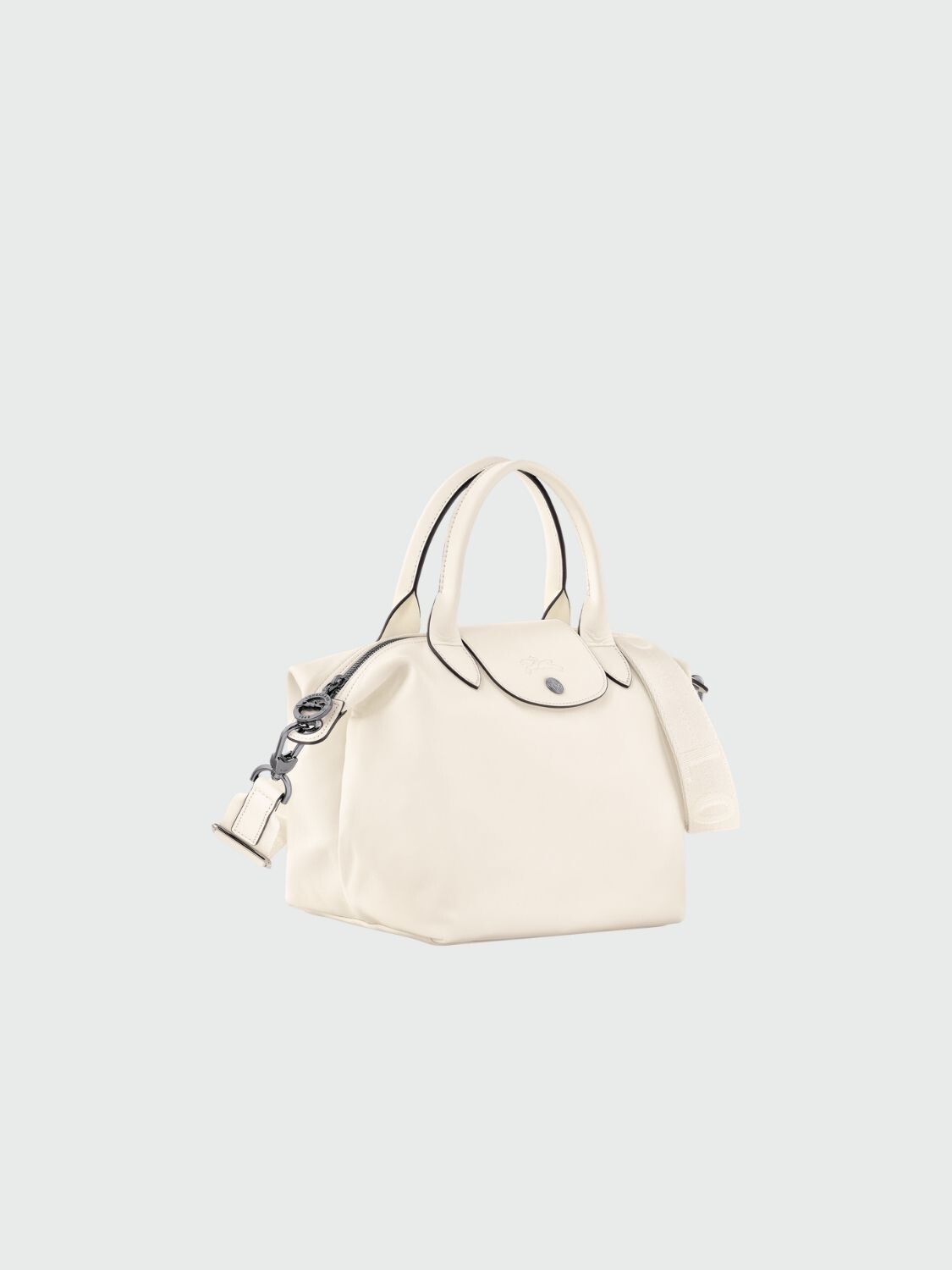 Longchamp -Cartera de cuero, Le pliage Xtra Marfil