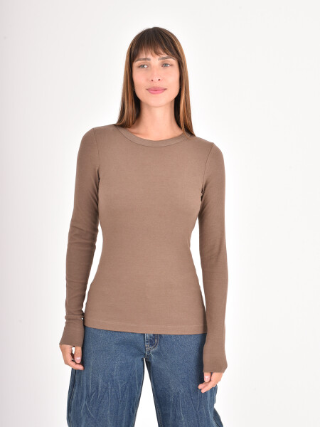 REMERA MELON MARRON