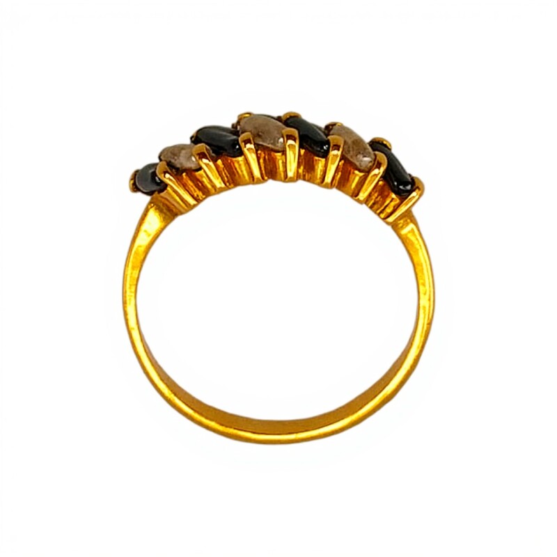 Anillo Vera-Oro Bajo-Piedra Zafiro y Zirconia-AN8118 conpiedra