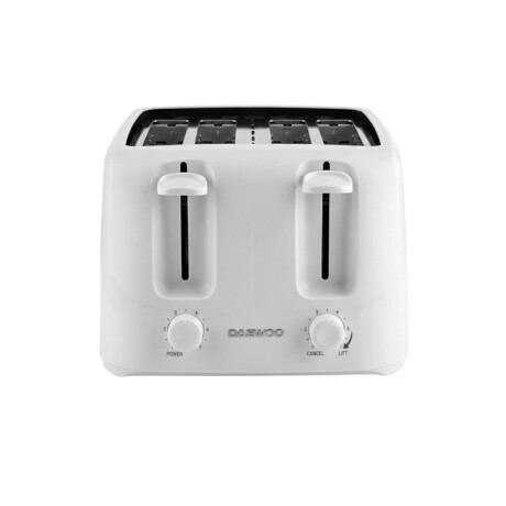 Tostadora eléctrica 4 panes Daewoo | 6 Niveles | Color blanco Tostadora eléctrica 4 panes Daewoo | 6 Niveles | Color blanco