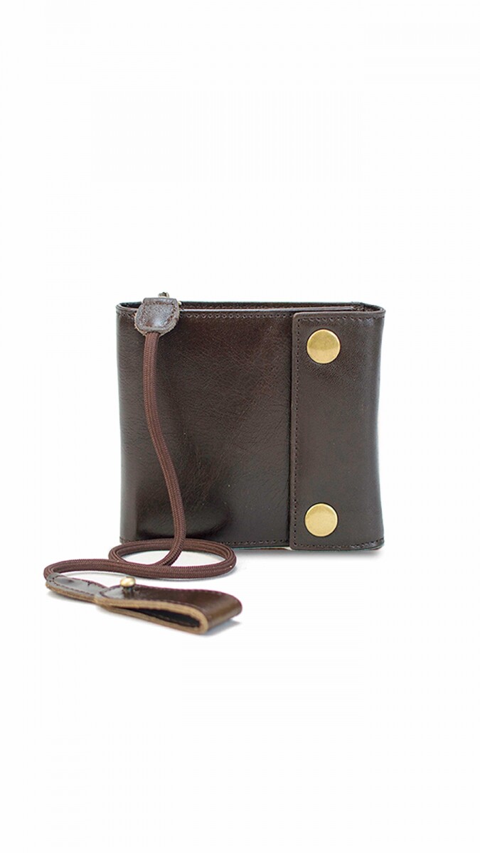 BILLETERA CUERO HEBE - CAFÉ 