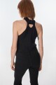 Top Leather Goth Negro