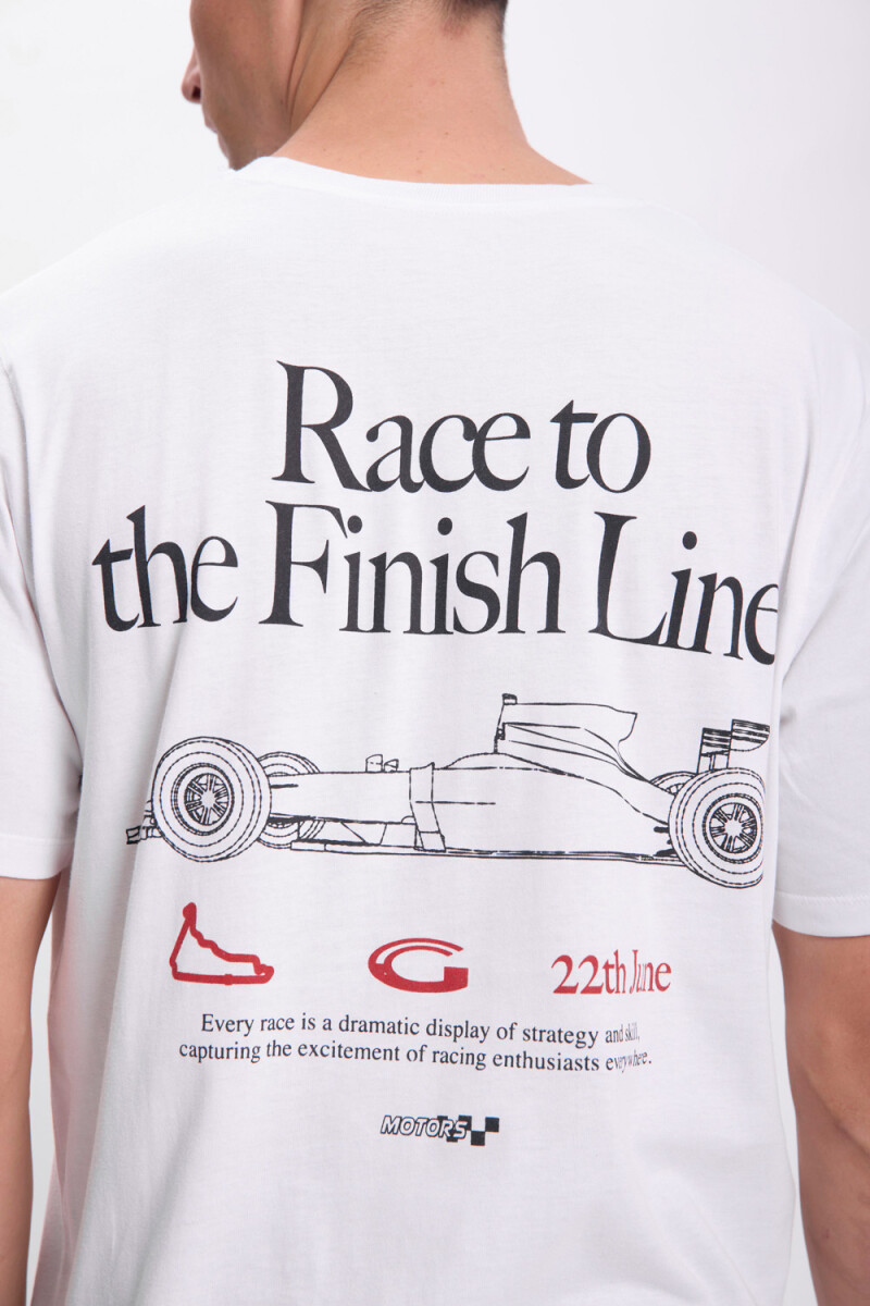 Remera estampa Race Blanco
