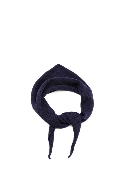 Bufanda Triangular Tejida Azul