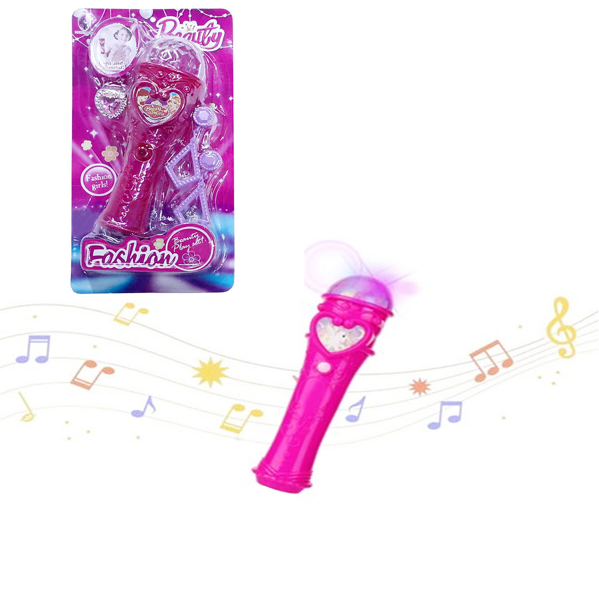 3X2 OUTLET Micrófono con luz y sonido 17x6cm - 3x2 Outlet Micrófono Con Luz Y Sonido 17x6cm 