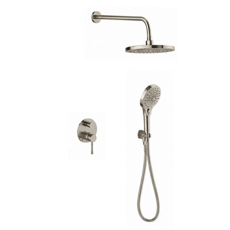 DUCHA DE EMPOTRAR MONOCOMANDO SATINADO CEPILLADO SIGNATURE GRIS-BRUSHED NICKEL