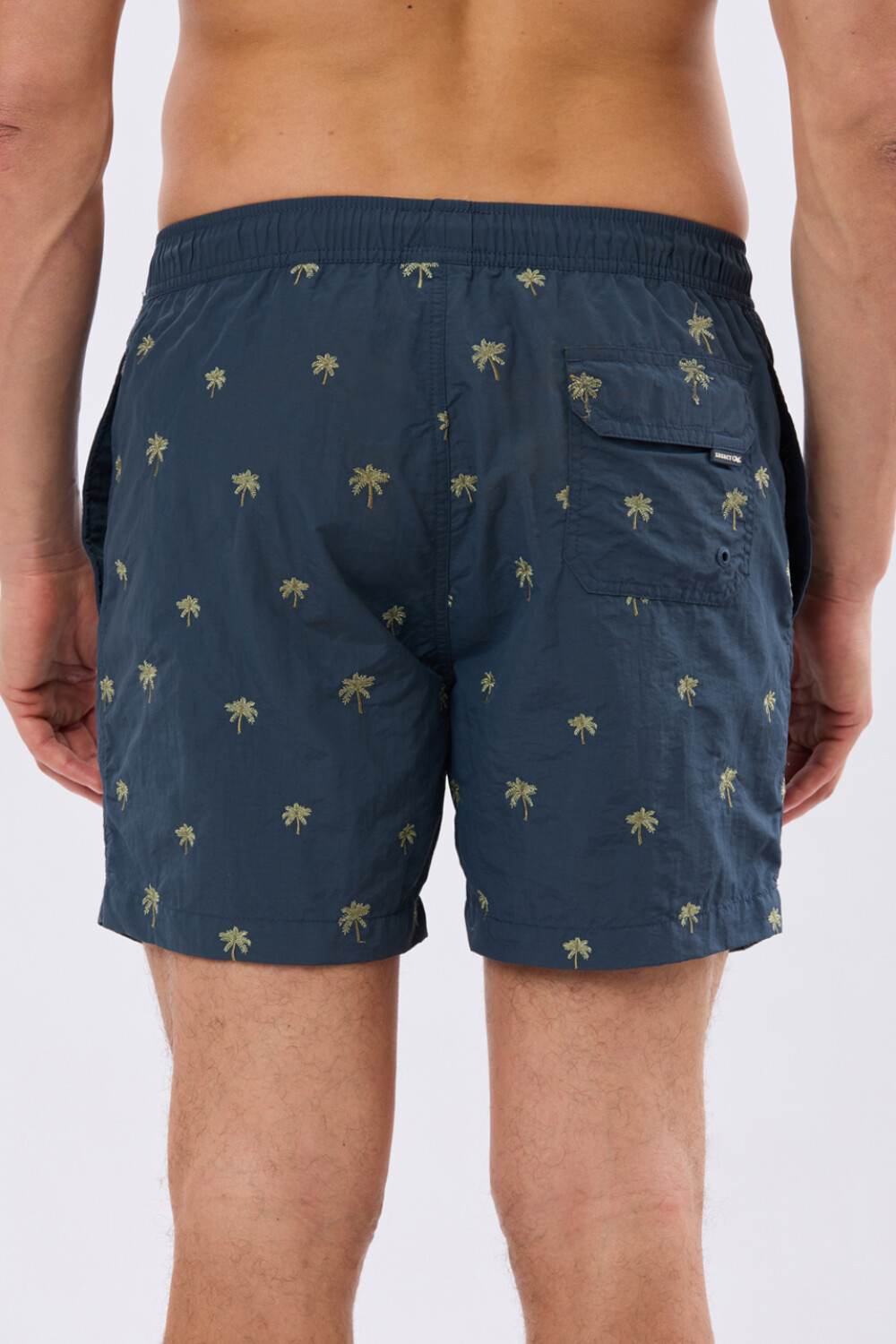 SHORT DE BAÑO BORDADO Azul