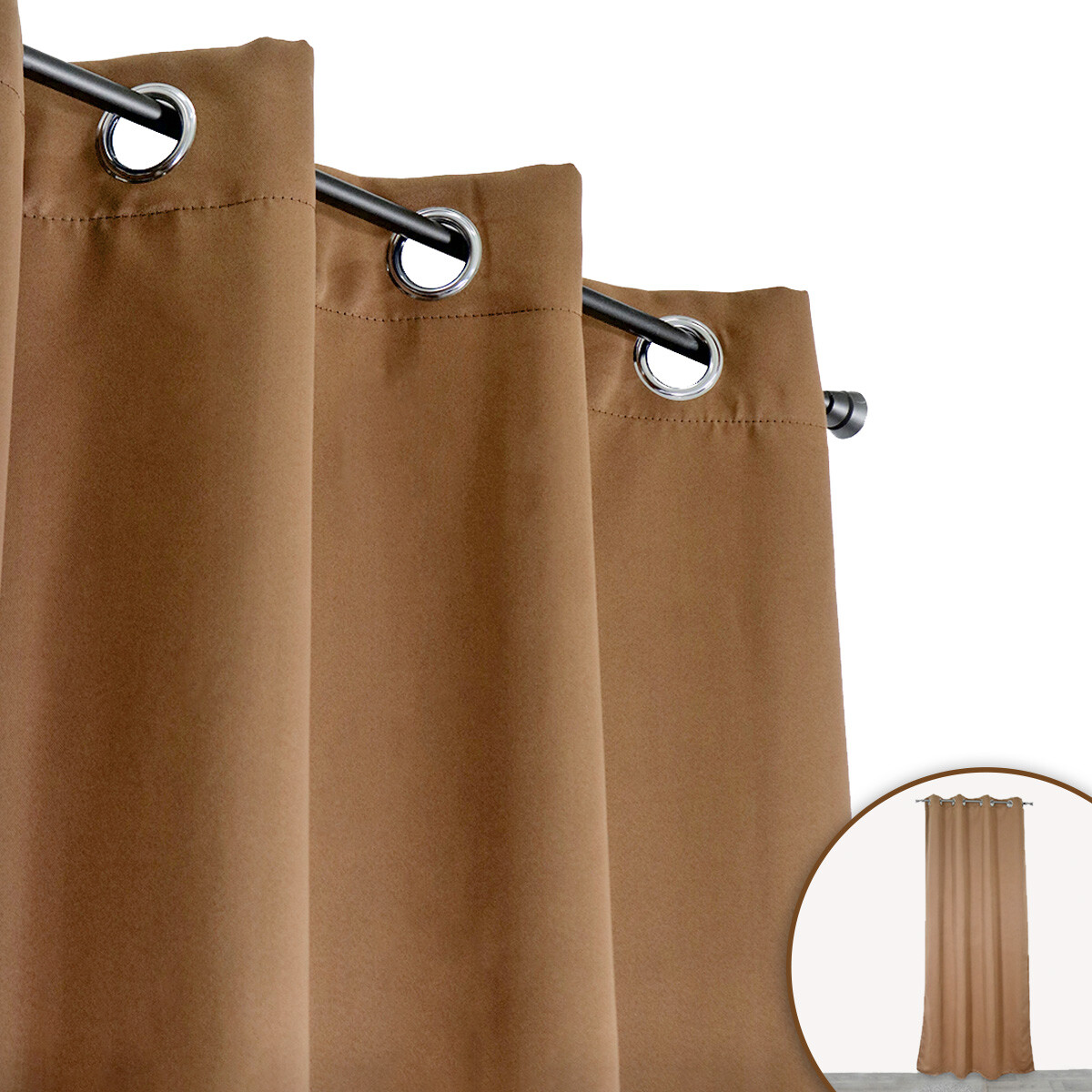 CORTINA ANTISOLAR SCARLET MARRON CL 137X229CM 