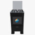 Cocina Supergas Enxuta Cenx27542w-1/ng-1 NEGRO