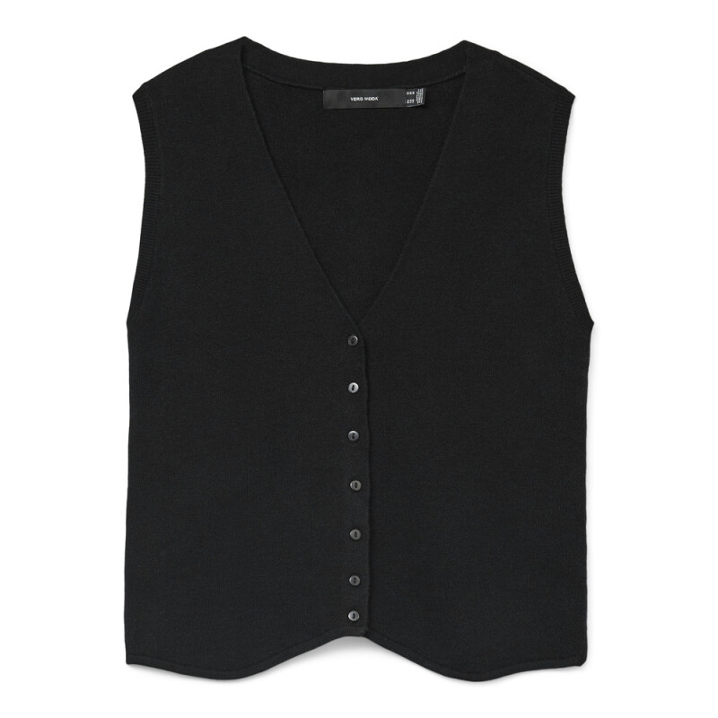 VMGOLD SL V-NECK VEST BLACK