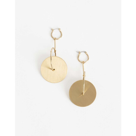 Aros Largos Círculos Dorado