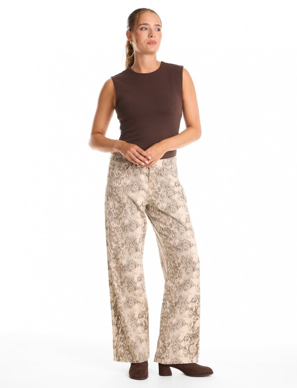 Jean Printed MULTI/BEIGE