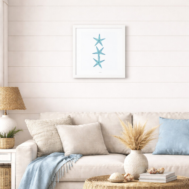 Cuadro Decorativo con Marco Blanco 40x40 NAT-10C