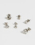Aros Sets Con strass Set De Aros Con Strass - Plateado