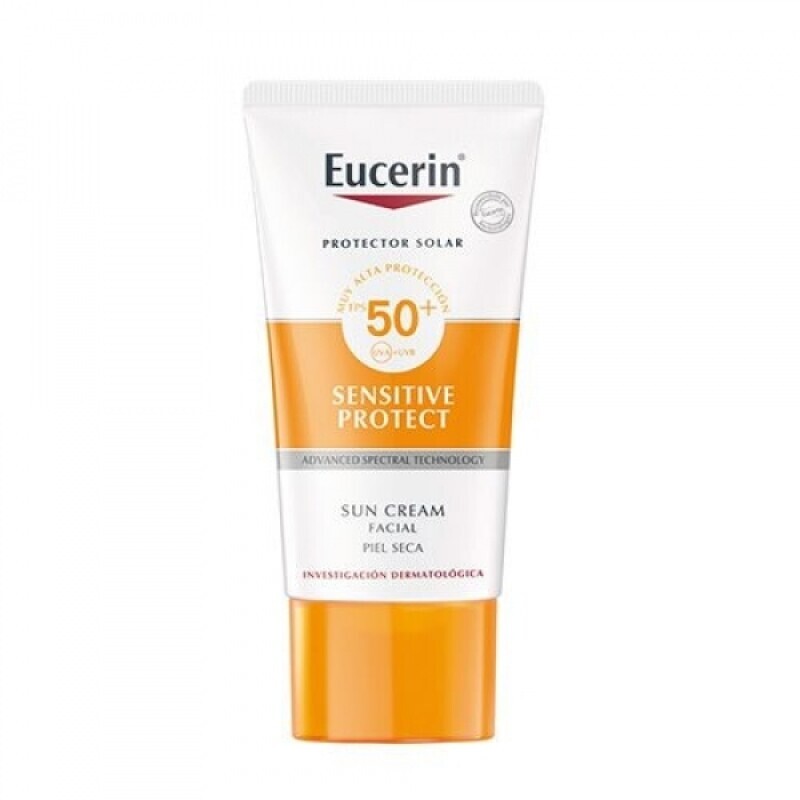 PROTECTOR SOLAR EUCERIN SENSITIVE PROTECT PIEL SECA FPS 50+ FACIAL 50 ML PROTECTOR SOLAR EUCERIN SENSITIVE PROTECT PIEL SECA FPS 50+ FACIAL 50 ML