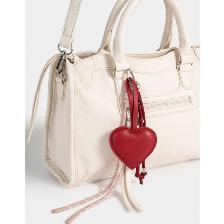 Cartera City Con Charm Blanco Crudo