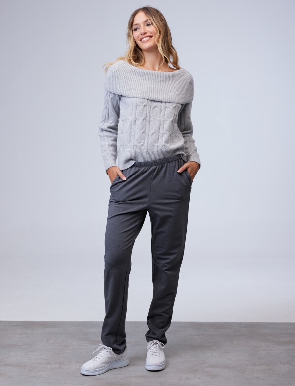 Pantalon Yoga Algodon GRIS