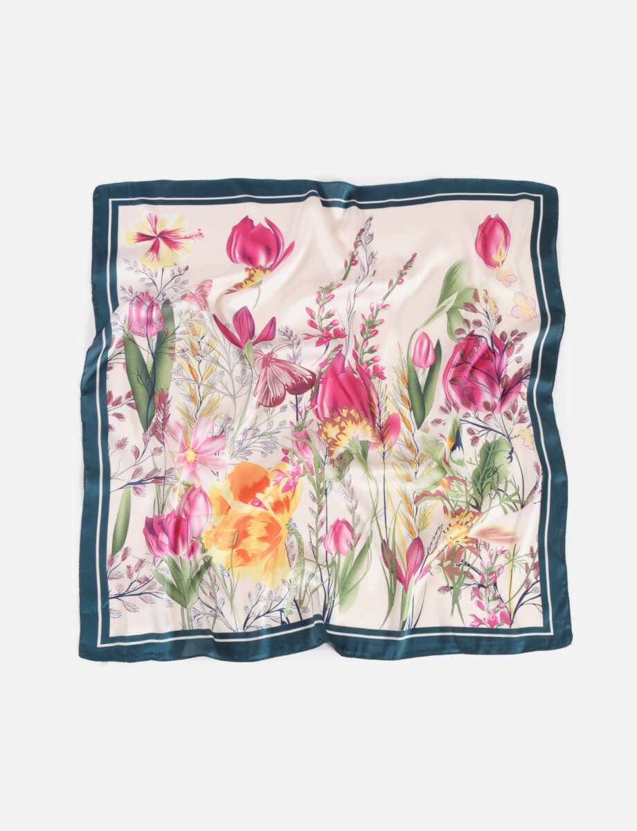 Pañuelo estampado floral - multicolor 