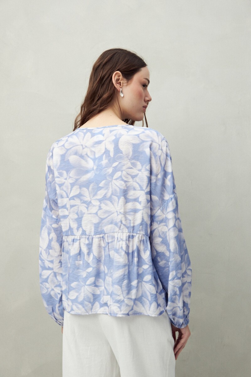 BLUSA BENNI PRINTED Azul Lavado